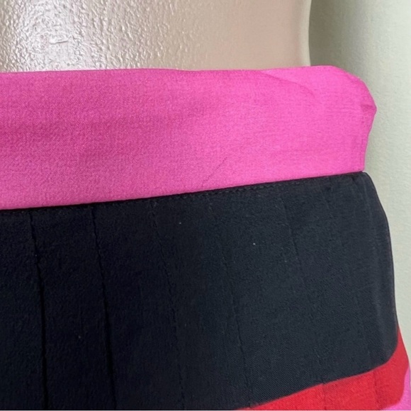 NEW VALENTINO GARAVANI STRIPED SILK MIDI SKIRT - Picture 4 of 13